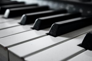 black and white keys on a piano