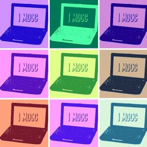 computer screens showing "MOOC"