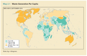 Waste generation map per capita